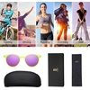 image:imageSOJOS TR90 Polarized Round Sunglasses for Women Men Vintage Style UV400 Lens SJTR2113  Unisex design Lightweight flexible frame UV400 protection scratch resistant lenses driving fishing golf outdoor activitiesNeon GreenPurple