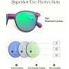 image:imageSOJOS TR90 Polarized Round Sunglasses for Women Men Vintage Style UV400 Lens SJTR2113  Unisex design Lightweight flexible frame UV400 protection scratch resistant lenses driving fishing golf outdoor activitiesPurpleGreen