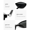 image:imageSOJOS TR90 Ultra Light Flexible Sunglasses for Women Retro Oval Polarized Cat Eye Vintage Shades UV400 Protection SJ2633BlackGrey