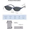 image:imageSOJOS TR90 Ultra Light Flexible Sunglasses for Women Retro Oval Polarized Cat Eye Vintage Shades UV400 Protection SJ2633BlueGrey