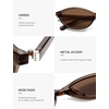 image:imageSOJOS TR90 Ultra Light Flexible Sunglasses for Women Retro Oval Polarized Cat Eye Vintage Shades UV400 Protection SJ2633BrownBrown