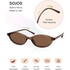 image:imageSOJOS TR90 Ultra Light Flexible Sunglasses for Women Retro Oval Polarized Cat Eye Vintage Shades UV400 Protection SJ2633BrownBrown