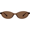 image:imageSOJOS TR90 Ultra Light Flexible Sunglasses for Women Retro Oval Polarized Cat Eye Vintage Shades UV400 Protection SJ2633BrownBrown