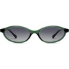 image:imageSOJOS TR90 Ultra Light Flexible Sunglasses for Women Retro Oval Polarized Cat Eye Vintage Shades UV400 Protection SJ2633GreenGrey