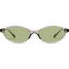 image:imageSOJOS TR90 Ultra Light Flexible Sunglasses for Women Retro Oval Polarized Cat Eye Vintage Shades UV400 Protection SJ2633Light Crystal GreyLight Green