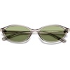 image:imageSOJOS TR90 Ultra Light Flexible Sunglasses for Women Retro Oval Polarized Cat Eye Vintage Shades UV400 Protection SJ2633Light Crystal GreyLight Green