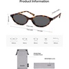 image:imageSOJOS TR90 Ultra Light Flexible Sunglasses for Women Retro Oval Polarized Cat Eye Vintage Shades UV400 Protection SJ2633Matt TortoiseBrown