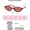 image:imageSOJOS TR90 Ultra Light Flexible Sunglasses for Women Retro Oval Polarized Cat Eye Vintage Shades UV400 Protection SJ2633RedOrange Brown