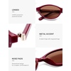 image:imageSOJOS TR90 Ultra Light Flexible Sunglasses for Women Retro Oval Polarized Cat Eye Vintage Shades UV400 Protection SJ2633RedOrange Brown