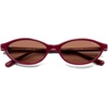 image:imageSOJOS TR90 Ultra Light Flexible Sunglasses for Women Retro Oval Polarized Cat Eye Vintage Shades UV400 Protection SJ2633RedOrange Brown