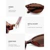 image:imageSOJOS TR90 Ultra Light Flexible Sunglasses for Women Retro Oval Polarized Cat Eye Vintage Shades UV400 Protection SJ2633Tortoise BrownBrown