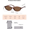 image:imageSOJOS TR90 Ultra Light Flexible Sunglasses for Women Retro Oval Polarized Cat Eye Vintage Shades UV400 Protection SJ2633Tortoise BrownBrown