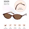 image:imageSOJOS TR90 Ultra Light Flexible Sunglasses for Women Retro Oval Polarized Cat Eye Vintage Shades UV400 Protection SJ2633Tortoise BrownBrown