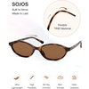 image:imageSOJOS TR90 Ultra Light Flexible Sunglasses for Women Retro Oval Polarized Cat Eye Vintage Shades UV400 Protection SJ2633TortoiseBrown