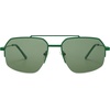 image:imageSOJOS Trendy Aviator Sunglasses Mens Womens Retro Double Bridge Metal Frame SemiRimless Shades SJ1191Green