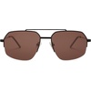 image:imageSOJOS Trendy Aviator Sunglasses Mens Womens Retro Double Bridge Metal Frame SemiRimless Shades SJ1191Grey