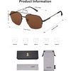 image:imageSOJOS Trendy Aviator Sunglasses Mens Womens Retro Double Bridge Metal Frame SemiRimless Shades SJ1191Grey