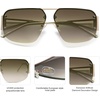 image:imageSOJOS Trendy Aviator Sunglasses Mens Womens Retro Metal Rimless Frame Shades Lentes De Sol Para Mujer SJ1192Bronze