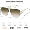 image:imageSOJOS Trendy Aviator Sunglasses Mens Womens Retro Metal Rimless Frame Shades Lentes De Sol Para Mujer SJ1192Bronze