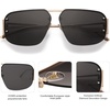 image:imageSOJOS Trendy Aviator Sunglasses Mens Womens Retro Metal Rimless Frame Shades Lentes De Sol Para Mujer SJ1192Gold
