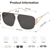 image:imageSOJOS Trendy Aviator Sunglasses Mens Womens Retro Metal Rimless Frame Shades Lentes De Sol Para Mujer SJ1192Gold