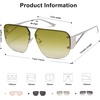 image:imageSOJOS Trendy Aviator Sunglasses Mens Womens Retro Metal Rimless Frame Shades Lentes De Sol Para Mujer SJ1192Green Tea