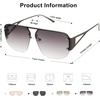 image:imageSOJOS Trendy Aviator Sunglasses Mens Womens Retro Metal Rimless Frame Shades Lentes De Sol Para Mujer SJ1192Grey