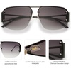 image:imageSOJOS Trendy Aviator Sunglasses Mens Womens Retro Metal Rimless Frame Shades Lentes De Sol Para Mujer SJ1192Grey