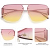 image:imageSOJOS Trendy Aviator Sunglasses Mens Womens Retro Metal Rimless Frame Shades Lentes De Sol Para Mujer SJ1192Pink