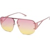 image:imageSOJOS Trendy Aviator Sunglasses Mens Womens Retro Metal Rimless Frame Shades Lentes De Sol Para Mujer SJ1192Pink