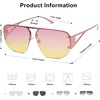 image:imageSOJOS Trendy Aviator Sunglasses Mens Womens Retro Metal Rimless Frame Shades Lentes De Sol Para Mujer SJ1192Pink