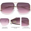 image:imageSOJOS Trendy Aviator Sunglasses Mens Womens Retro Metal Rimless Frame Shades Lentes De Sol Para Mujer SJ1192Purple
