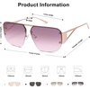 image:imageSOJOS Trendy Aviator Sunglasses Mens Womens Retro Metal Rimless Frame Shades Lentes De Sol Para Mujer SJ1192Purple