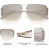image:imageSOJOS Trendy Aviator Sunglasses Mens Womens Retro Metal Rimless Frame Shades Lentes De Sol Para Mujer SJ1192Silver