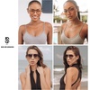 image:imageSOJOS Trendy Aviator Sunglasses Womens Mens Retro Shades Metal Frame Lentes De Sol Para Mujer SJ1212 BlackRed