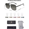 image:imageSOJOS Trendy Aviator Sunglasses Womens Oversized Retro Rhinestone Double Bridge Square Women Shades SJ1195BlackGrey Grading