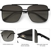 image:imageSOJOS Trendy Aviator Sunglasses Womens Oversized Retro Rhinestone Double Bridge Square Women Shades SJ1195BlackGrey Grading