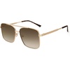 image:imageSOJOS Trendy Aviator Sunglasses Womens Oversized Retro Rhinestone Double Bridge Square Women Shades SJ1195GoldCoffee