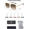 image:imageSOJOS Trendy Aviator Sunglasses Womens Oversized Retro Rhinestone Double Bridge Square Women Shades SJ1195GoldCoffee