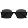image:imageSOJOS Trendy Aviator Sunglasses for Women Men Polarized Retro Square Y2K Oversized Sun Glasses SJ2659Black Frame Grey Lens