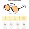 image:imageSOJOS Trendy Aviator Sunglasses for Women Men Polarized Retro Square Y2K Oversized Sun Glasses SJ2659Black Frame Orange Lens