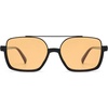 image:imageSOJOS Trendy Aviator Sunglasses for Women Men Polarized Retro Square Y2K Oversized Sun Glasses SJ2659Black Frame Orange Lens