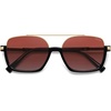 image:imageSOJOS Trendy Aviator Sunglasses for Women Men Polarized Retro Square Y2K Oversized Sun Glasses SJ2659Black Frame Red Grading Lens