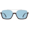 image:imageSOJOS Trendy Aviator Sunglasses for Women Men Polarized Retro Square Y2K Oversized Sun Glasses SJ2659Brown Frame Blue Lens