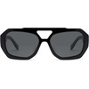 image:imageSOJOS Trendy Aviator Sunglasses for Womens Mens PolarizedHexagonal Square Double Bridge Designer Inspired Sun Glasses SJ2288Black