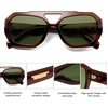 image:imageSOJOS Trendy Aviator Sunglasses for Womens Mens PolarizedHexagonal Square Double Bridge Designer Inspired Sun Glasses SJ2288Coffee
