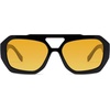 image:imageSOJOS Trendy Aviator Sunglasses for Womens Mens PolarizedHexagonal Square Double Bridge Designer Inspired Sun Glasses SJ2288Dark Black