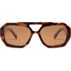 image:imageSOJOS Trendy Aviator Sunglasses for Womens Mens PolarizedHexagonal Square Double Bridge Designer Inspired Sun Glasses SJ2288Demi