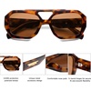 image:imageSOJOS Trendy Aviator Sunglasses for Womens Mens PolarizedHexagonal Square Double Bridge Designer Inspired Sun Glasses SJ2288Demi