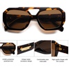 image:imageSOJOS Trendy Aviator Sunglasses for Womens Mens PolarizedHexagonal Square Double Bridge Designer Inspired Sun Glasses SJ2288Multicolor